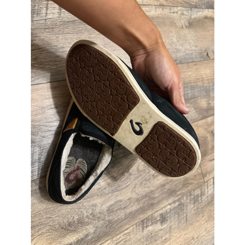 Olukai Pehuea Heu Women’s Shoes Waterproof Nubuck Leather Fuzzy $129.95 Size 6 - Picture 7 of 8